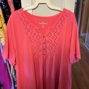 Eyelet detail tunic